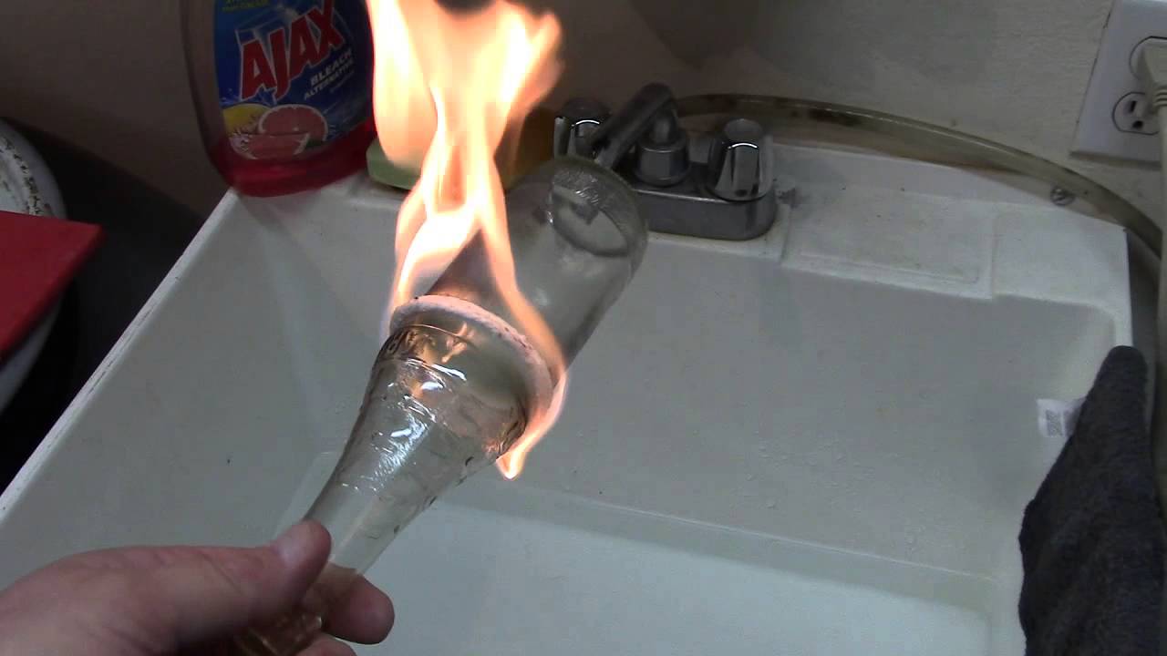 Cutting of Glass Bottle with Flame